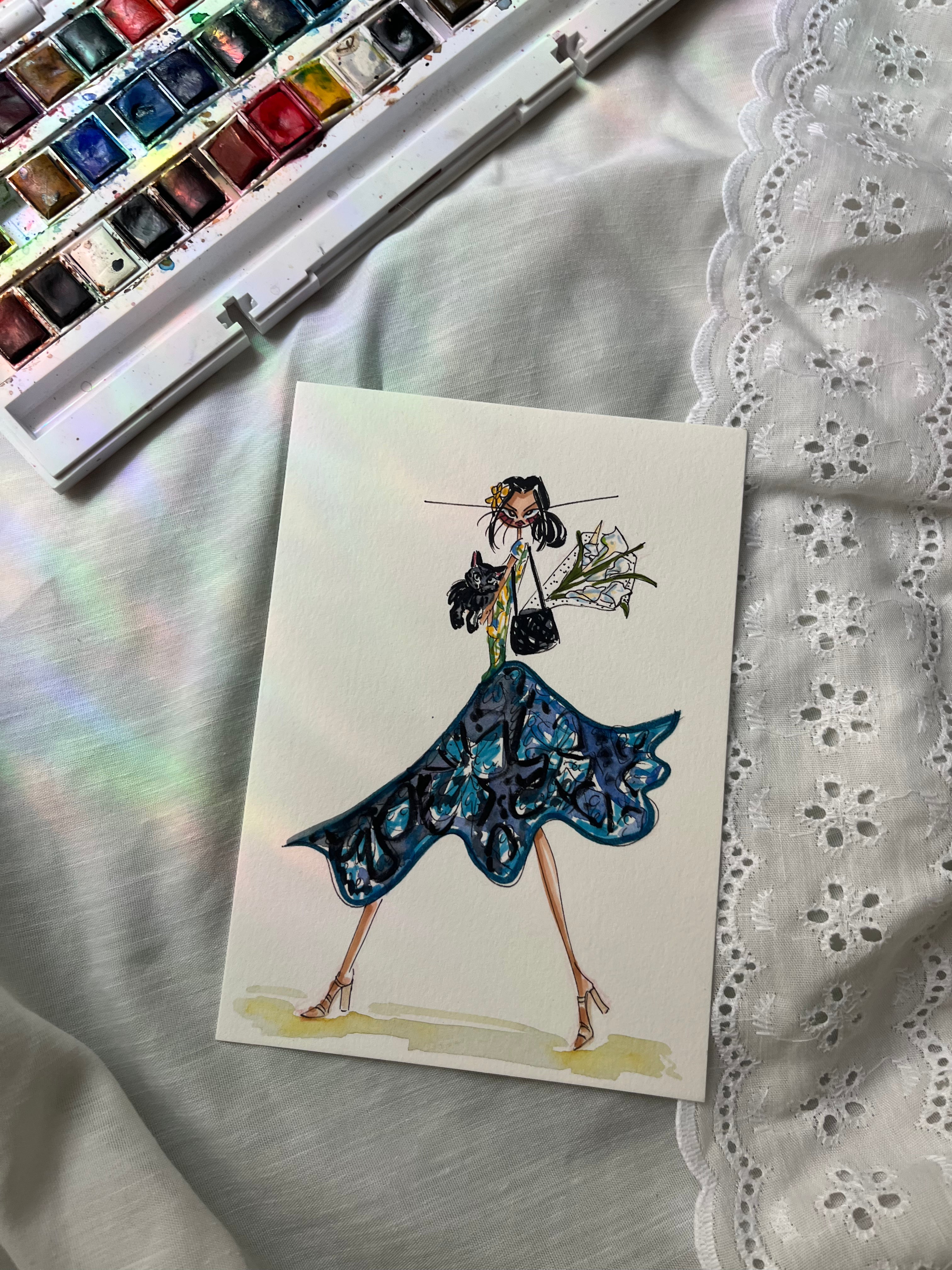She's Taking the Cat - Custom Artwork